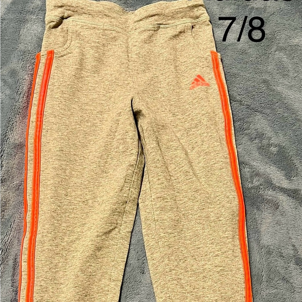 Adidas Gray Coral Striped Pants